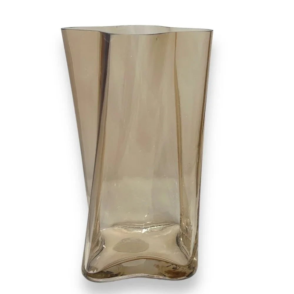 Brown Shaped‎ Glass Vase 11.7